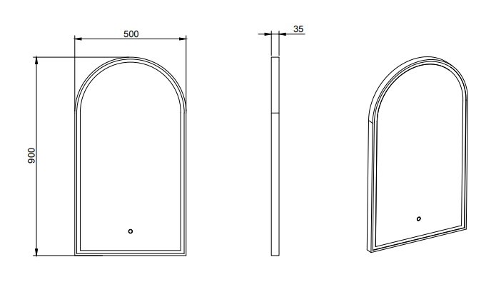 BIANCO LED Arch Mirrors