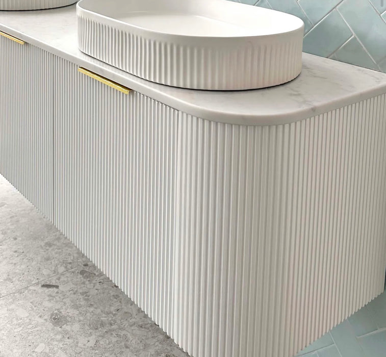 BENTWOOD Matte White Fluted Vanity 1500/1800