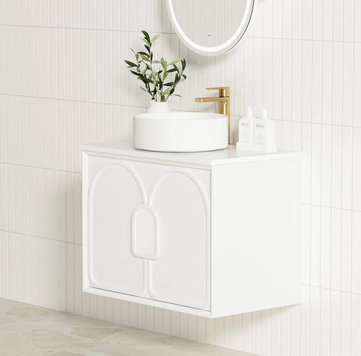 LAGUNA Satin White Vanity Stone Top 750