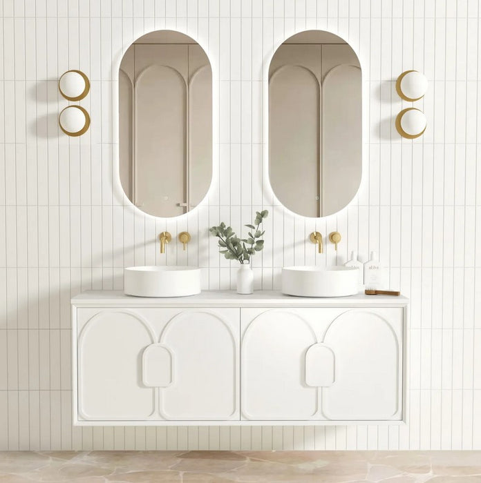 LAGUNA Satin White Vanity Stone Top 1500