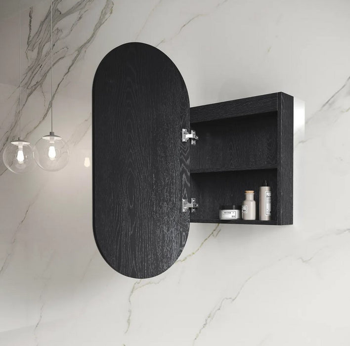 NOOSA LED Shaving Cabinet Black Oak