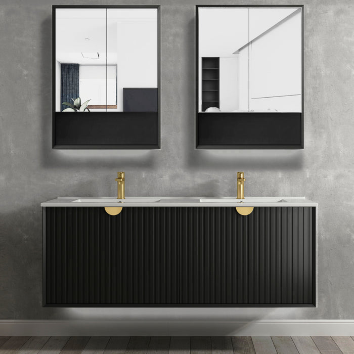 Marlo Matte Black Shaving Cabinet