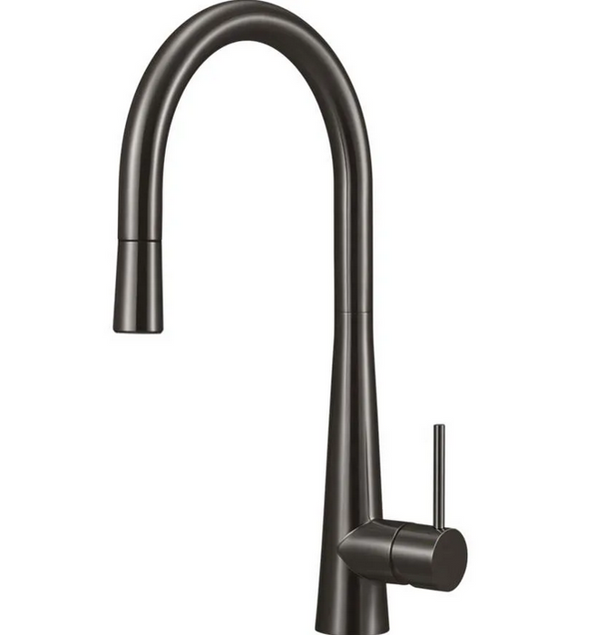 BYRON Kitchen Pull Out Sink Mixer Brushed Gunmetal