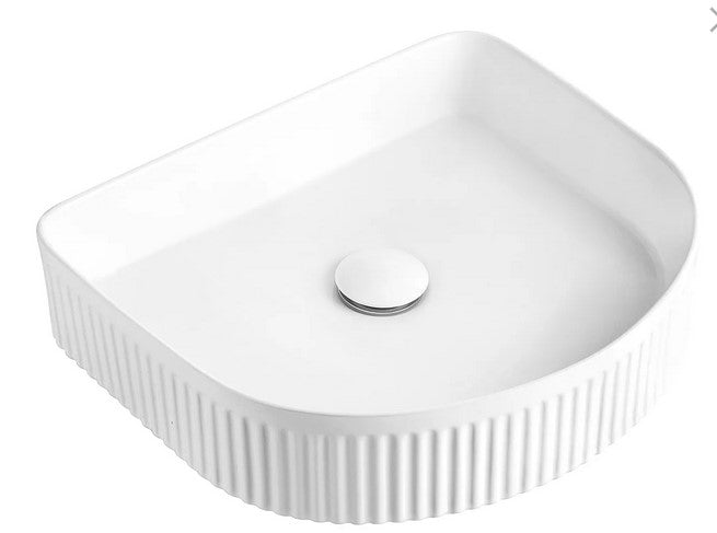 ARCHIBALD Fluted Basin Matte White