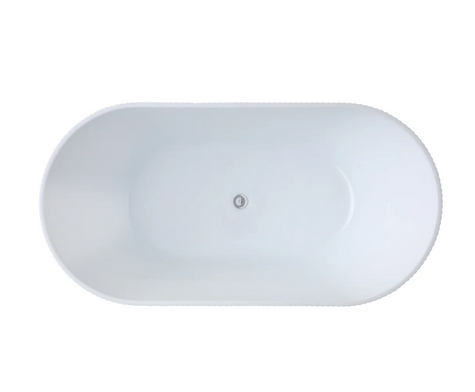 CAPRI Groove Gloss White Freestanding Bath (Available in 1500mm / 1700mm)