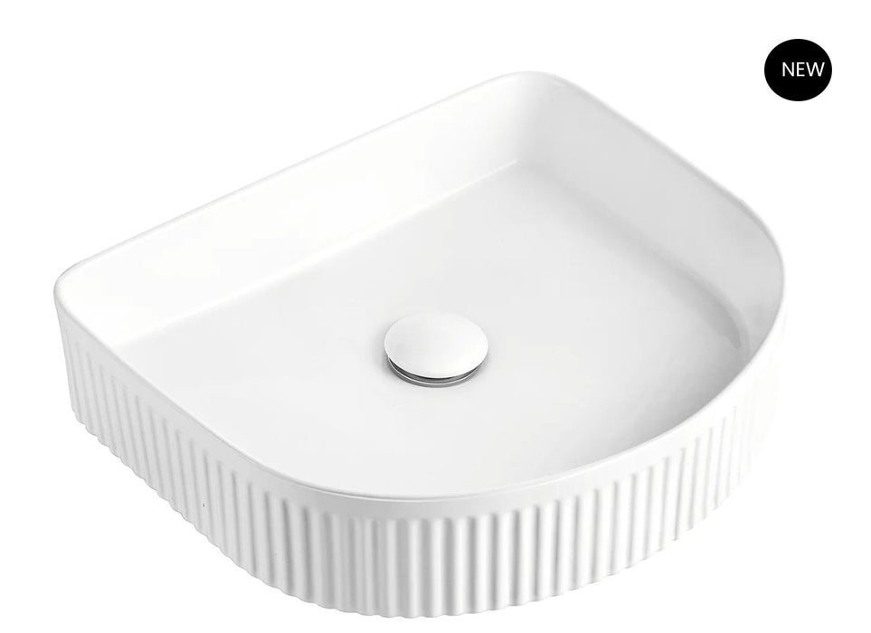 ARCHIBALD Fluted Basin Matte White