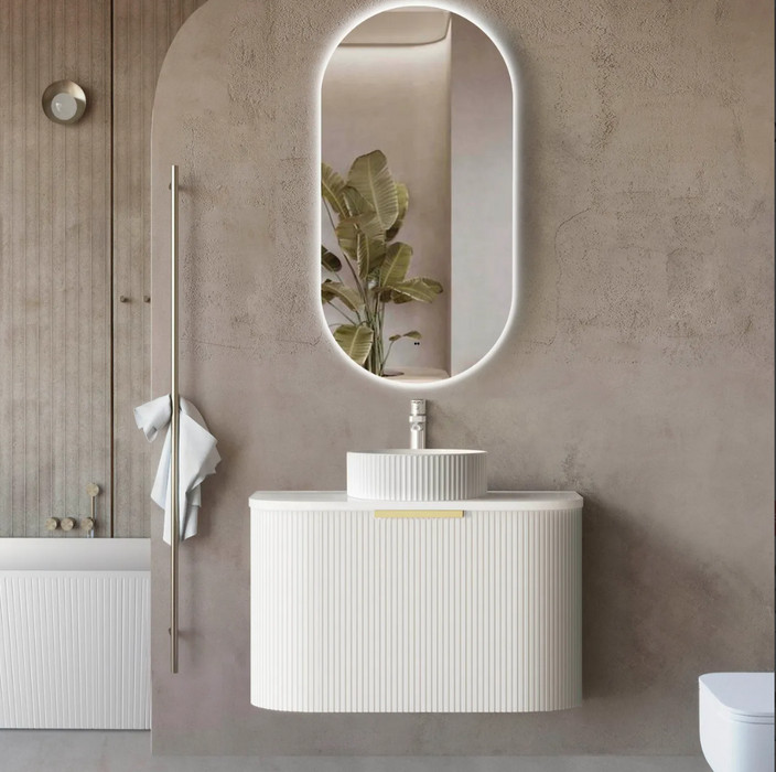 BENTWOOD Fluted Matte White Vanity