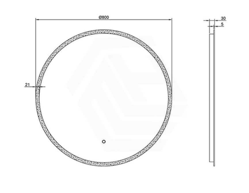 HAMILTON LED Mirror Black Front Light