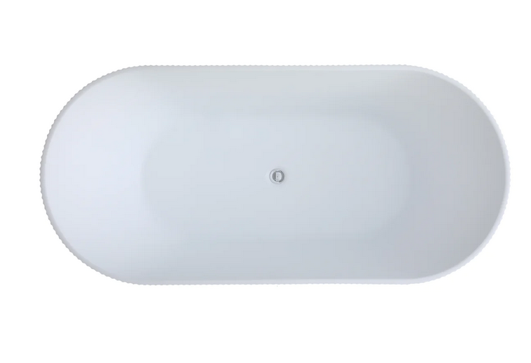 CAPRI Groove Matte White Freestanding Bath (Available in 1500mm / 1700mm)