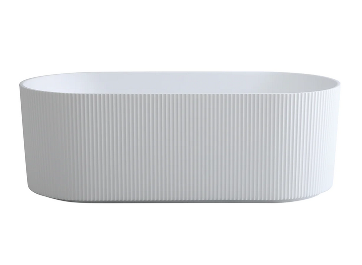 CAPRI Groove Matte White Freestanding Bath (Available in 1500mm / 1700mm)