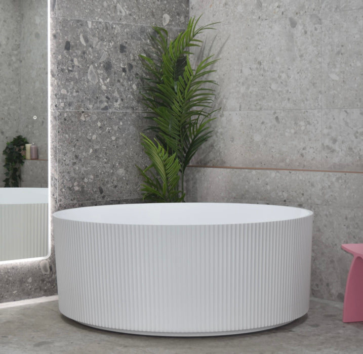 COMO Groove Freestanding Bath Gloss/Matte White