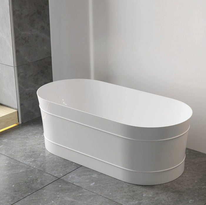 BONDI Freestanding Gloss White Bath 1500  & 1700