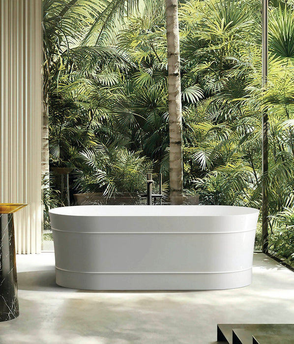 BONDI Freestanding Gloss White Bath 1500  & 1700