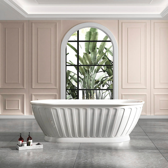 KENSINGTON Freestanding Gloss White Bath 1500 & 1700