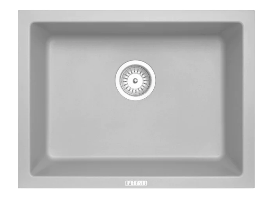 CARYSIL Concrete Grey Granite Single Bowl Sink 610x457