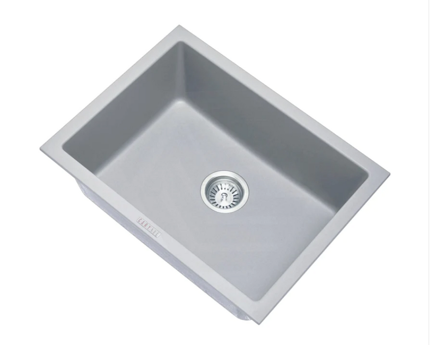 CARYSIL Concrete Grey Granite Single Bowl Sink 610x457