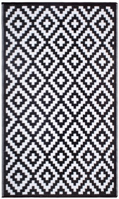 AZTEC Monochrome Recycled Plastic Outdoor Rug