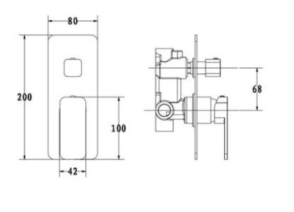 BOSTON Wall Mixer with Diverter - 4 Colours