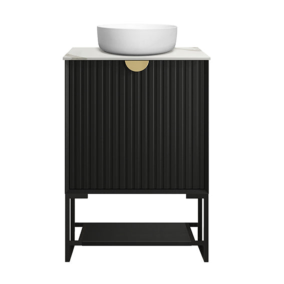 MARLO Matte Black Vanity Stone Top 600