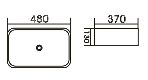 EDGEWARE Square Above Counter Basin Black - Renovation Box