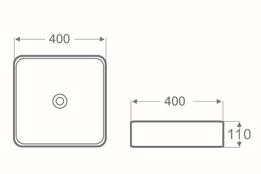 BOSTON Square Above Counter Basin 400 x 400 - Renovation Box