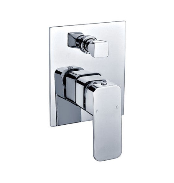 COMPACT Square Wall Mixer with Diverter - 3 Colours