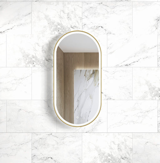 NOOSA LED Mirror Brushed Gold Frame - Renovation Box