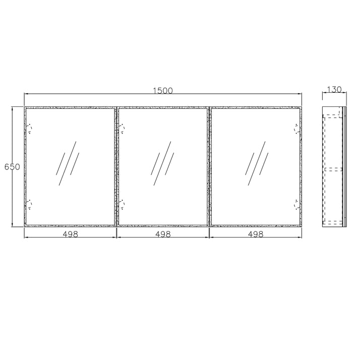 MOONLIGHT LED Shaving Cabinet 1500 - Renovation Box