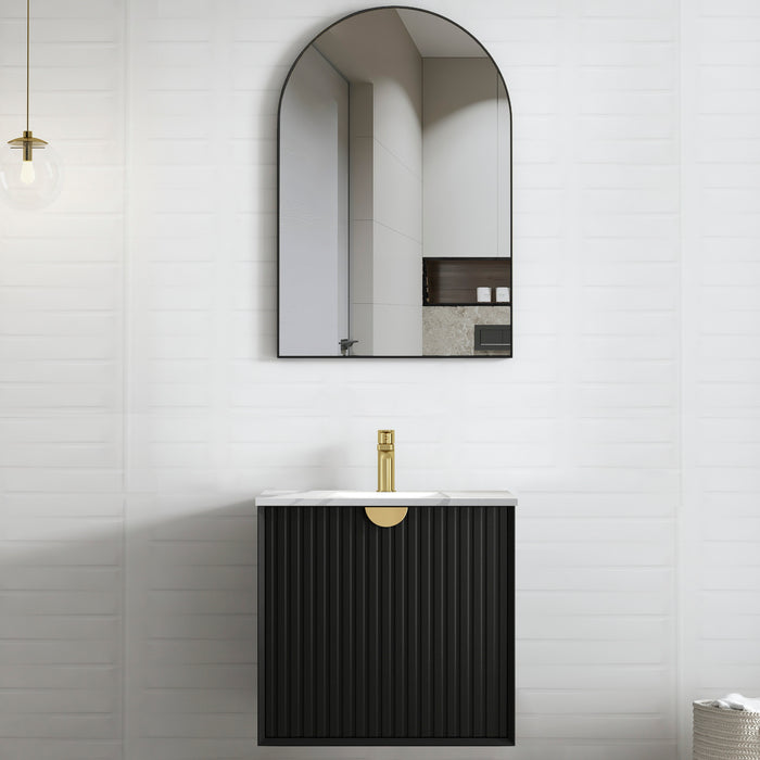 MARLO Matte Black Vanity Stone Top 600