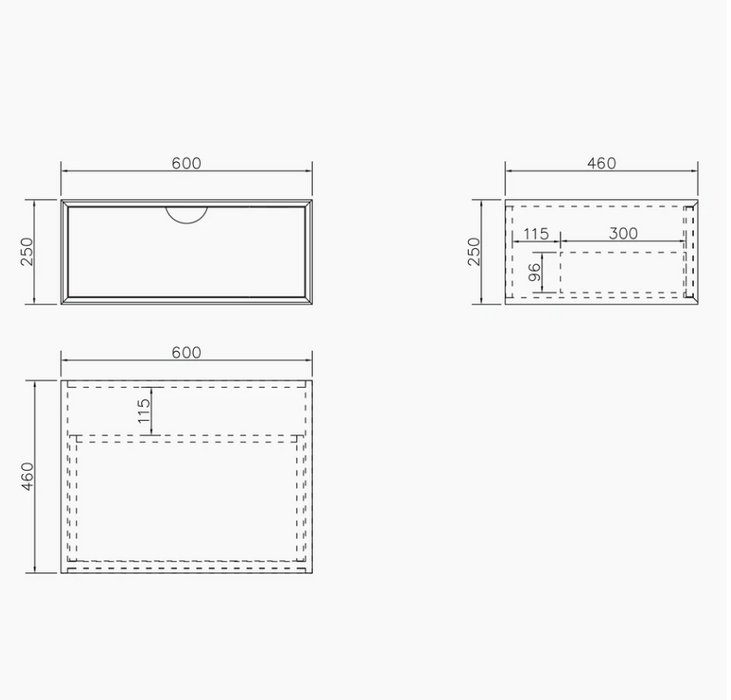 MOONLIGHT Wall Hung Basin