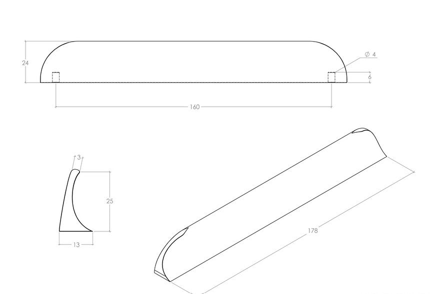 NOLA Curve Pull Handle - Large