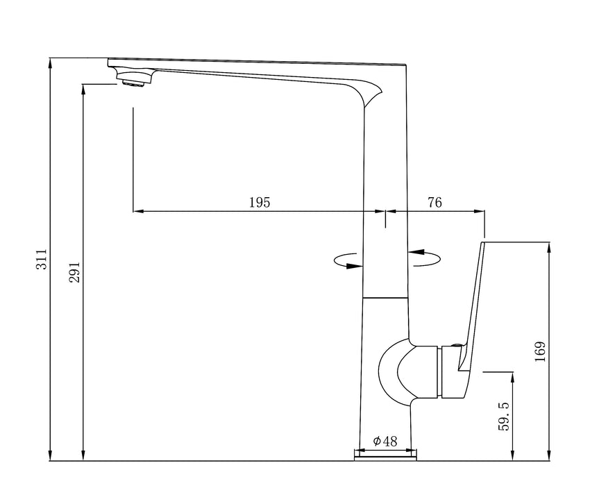 ZEVIO Kitchen Sink Mixer - Brushed Nickel - Renovation Box