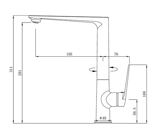 ZEVIO Kitchen Sink Mixer - Brushed Nickel - Renovation Box