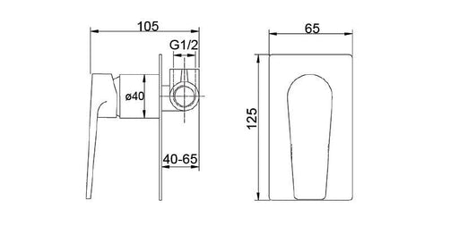 ZEVIO Shower/Bath Mixer - Brushed Nickel - Renovation Box