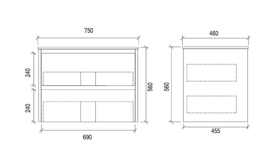 ZETLAND Wall Hung Vanity