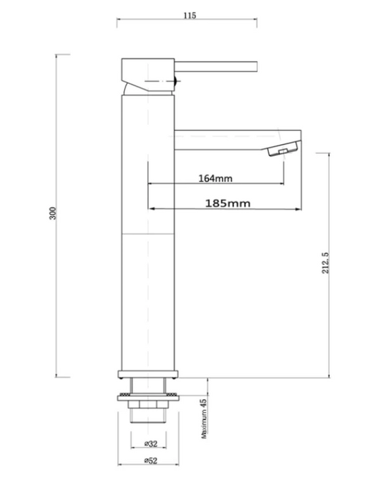 BROOKLYN AP Tall Basin Mixer - 5 Colours