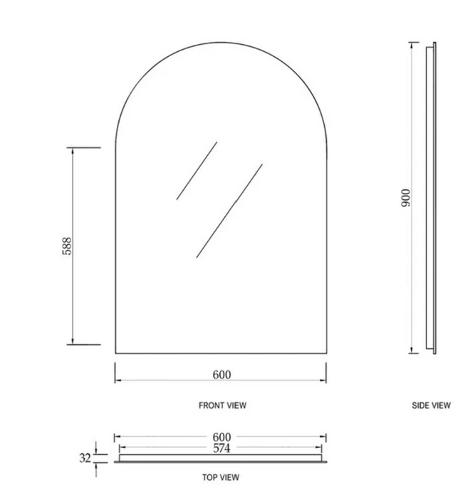 ARCHIBALD Frameless LED Mirror