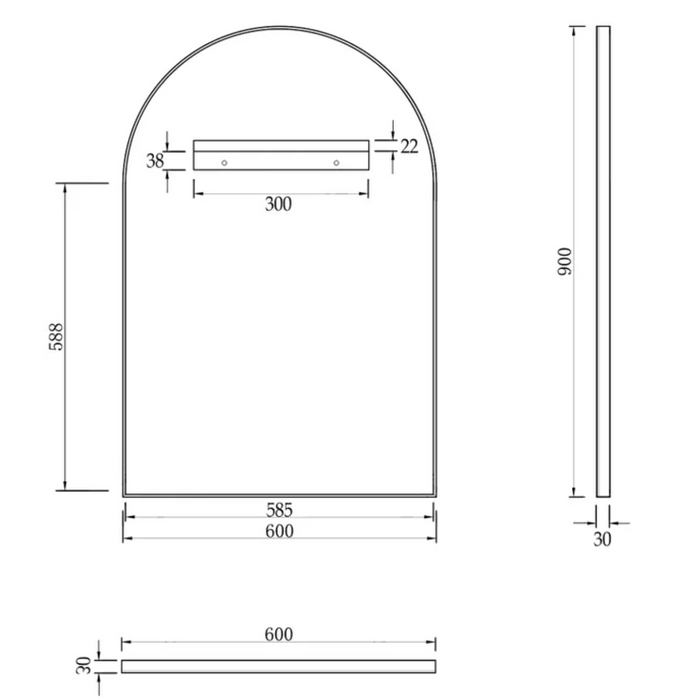 ARCHIBALD Brushed Gold Mirror