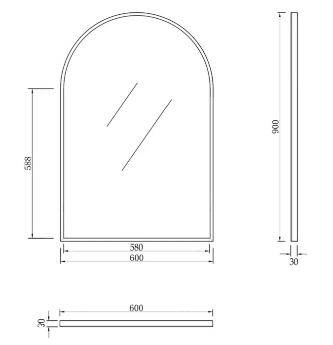 ARCHIBALD Brushed Gold Mirror