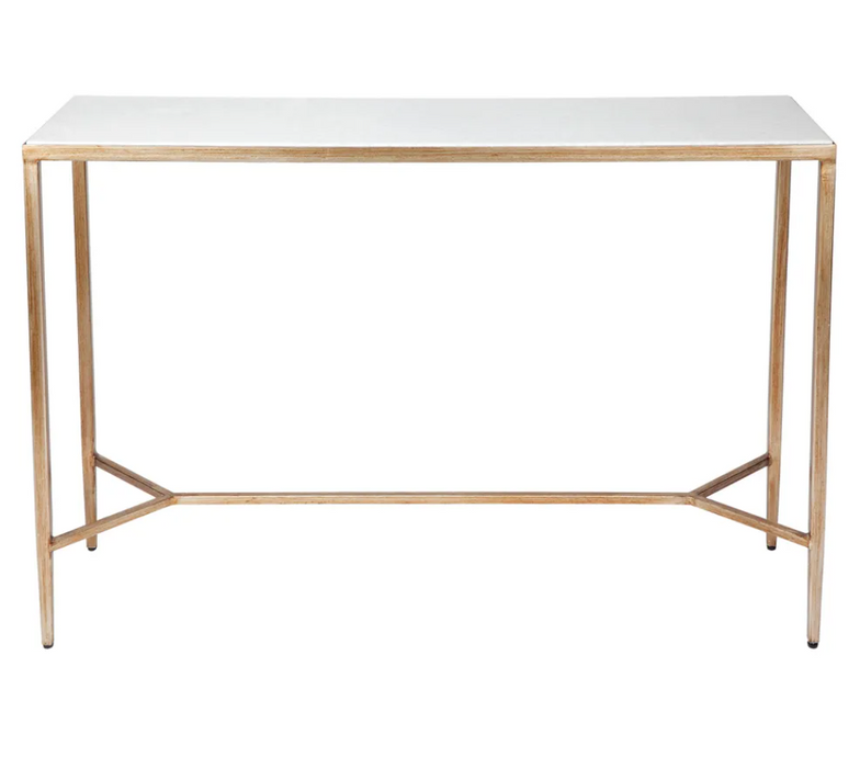 CHOLE Stone Console Table - Large Antique Gold