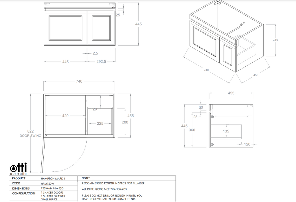 HAMPTON Matte White Vanity Ceramic Top