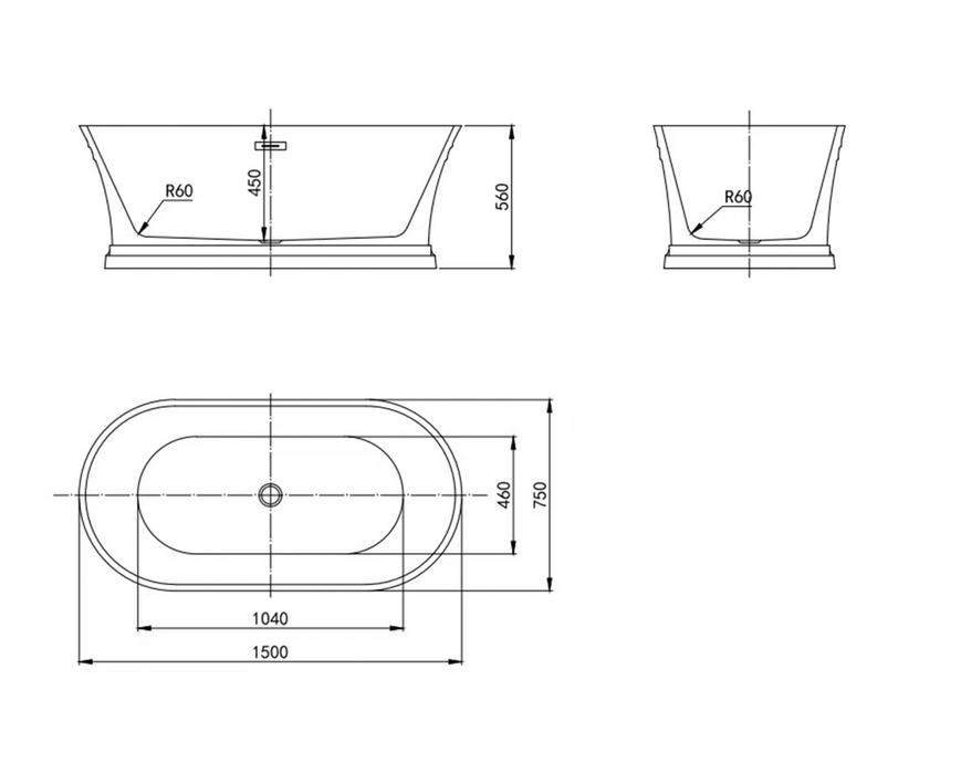 HAMPSHIRE Freestanding Bath 1500 & 1700