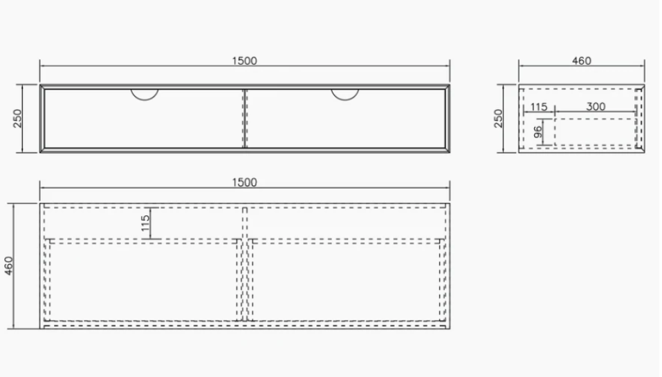 MOONLIGHT Wall Hung Basin