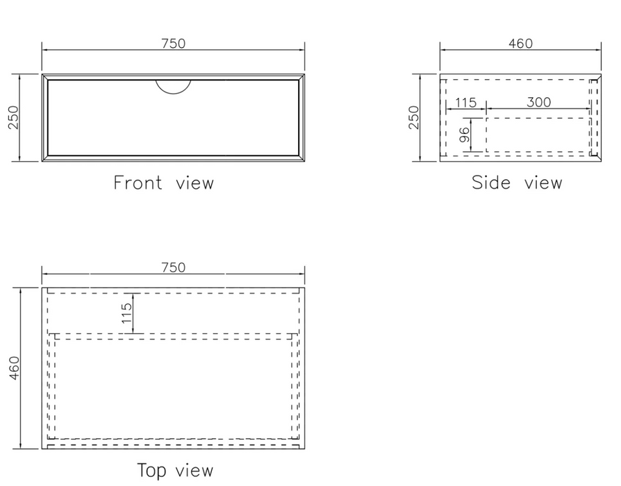 MOONLIGHT Wall Hung Basin