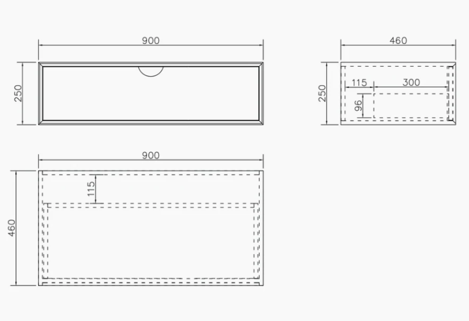 MOONLIGHT Wall Hung Basin