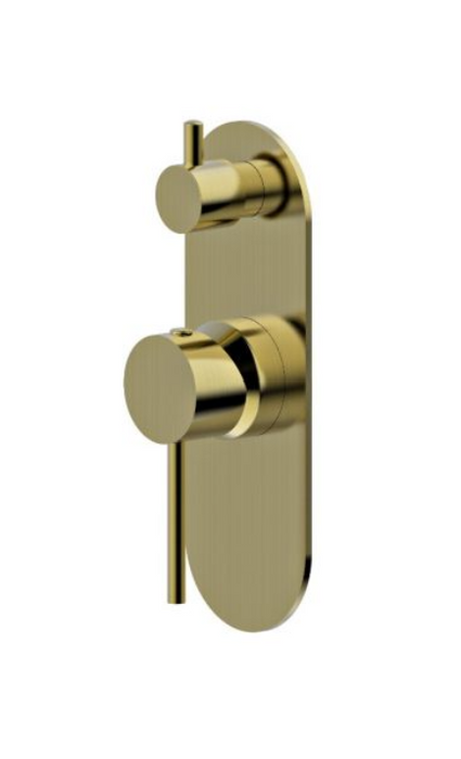 BYRON Shower/Bath Mixer with Diverter - Brushed Gold - Renovation Box