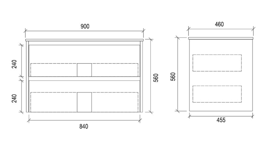 ZETLAND Wall Hung Vanity